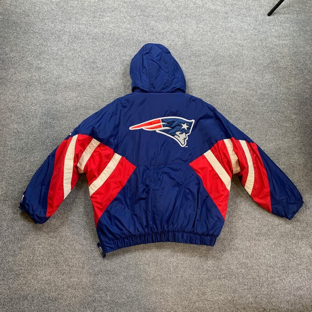 Vintage New England Patriots Jacket Mens XL Pro Line Half Zip Anorak Starter - Picture 10 of 13